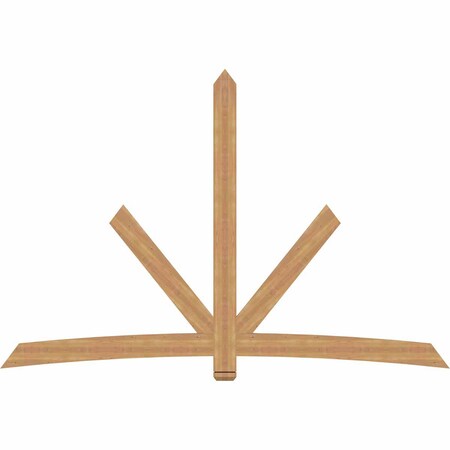 Ekena Millwork Alberta Timber Gable Bracket, Western Red Cedar, 108"W x 72"H x 1 1/2"D x 5 1/2"F, 16/12 Pitch GBW108X72X0206ALB00SWR
